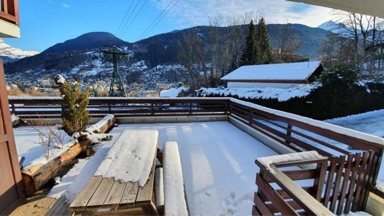 Appartement L'Edel - Vue Massif Mont-Blanc Saint-Gervais-les-Bains Kültér fotó
